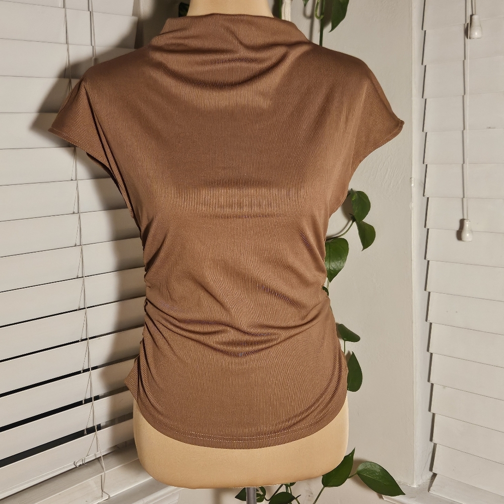 3 Pack Bundle: Shein Ribbed Mock Short Sleeve Turtle Necks